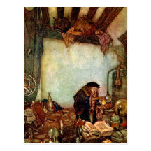 Postcard: Alchemist and His Gold by Edmund Dulac