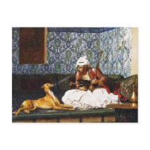 Postcard: Arnaut Blowing Smoke in His Dog's Nose