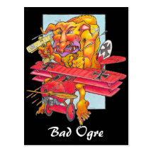 Postcard - Bad Ogre - black background