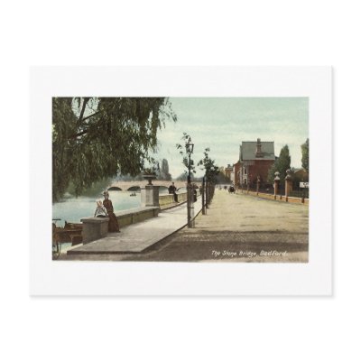 Postcard, Bedford, The Stone Bridge by gregoryolney2