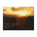Postcard Bible Scripture Lighthouse Ocean & Sunset
