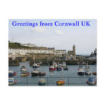 POSTCARD - Boats in the village harbour Cornwall