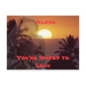 postcard copy, Aloha, You're Invited to Luau