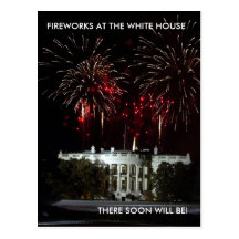 Postcard, FIREWORKS AT THE WHITE HOUSE.. -