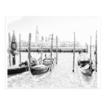 Postcard - Gondolas at  San Marco BW