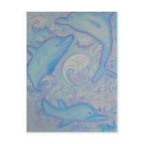 Postcard - Happy Dolphins