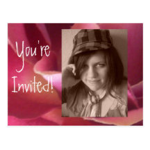 Postcard Invitations Add YOUR photo Birthday/any