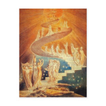 Postcard: Jacob's Ladder - William Blake