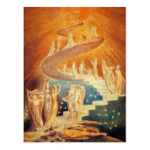 Postcard: Jacob's Ladder - William Blake