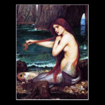 Postcard: John Waterhouse - A Mermaid postcards