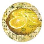 Postcard Lemons stickers