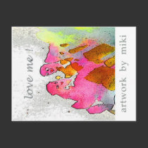Postcard "love me !"