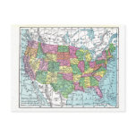 Postcard:  Map of United States, 1921