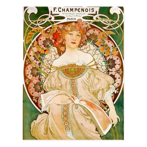 Postcard: Mucha - Champenois