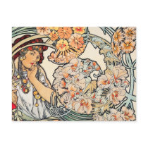 Postcard: Mucha - Language of Flowers