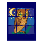 Postcard-Owl in the Window