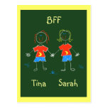 Postcard Personalised BFF Friendship Expression PC