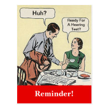 Postcard Retro Couple Appointment Reminder