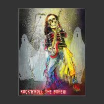 Postcard "Rock'n Roll The Bones" - By Miki