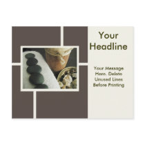 Postcard Template-Stones & Candle