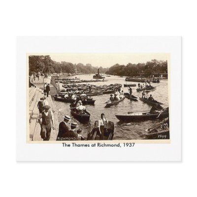 Postcard, The Thames at Richmond, 1937 by gregoryolney2