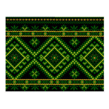 Postcard Ukrainian Embroidery Print