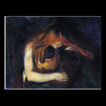 Postcard: Vampire by Edvard Munch postcards