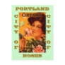 POSTCARD VINTAGE AD PORTLAND OREGON CITY OF ROSES
