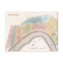 Postcard Vintage City of New Orleans Louisiana map