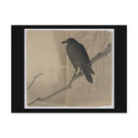 Postcard-Vintage Japanese Art-Yanagi ni karasu