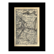 Postcard-Vintage Maps-Great Western Railway