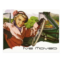 Postcard Vintage Retro Fun I've Moved New Address postcards
