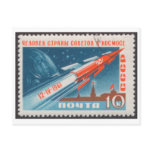 Postcard Vostok 1 and Yuri Gagarin Flight