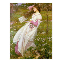 Postcard: Windflowers -  John Waterhouse