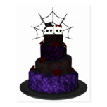 Postcard with a Gothic wedding cake