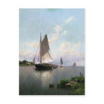 Postcard With Alfred Thompson Bricher Painting