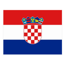 Postcard with Flag of Croatia