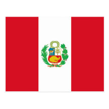 Postcard with Flag of Peru