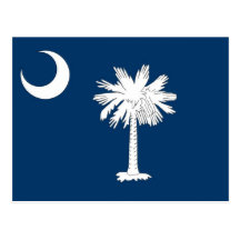 Postcard with Flag of South Carolina State - USA