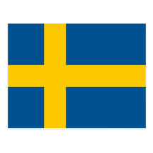 Postcard with Flag of Sweden