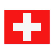 Postcard with Flag of Switzerland