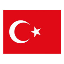 Postcard with Flag of Turkey