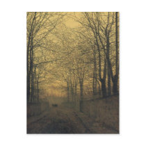 Postcard With John Atkinson Grimshaw Painting