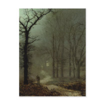 Postcard With John Atkinson Grimshaw Painting