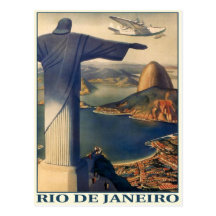 Postcard with Vintage Rio de Janeiro Print
