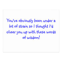 postcard with words of wisdom