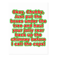 Postcards - Bad Chubby Santa