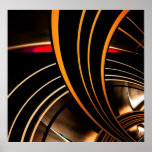 Poster Abstract Art Gold Space 2 posters
