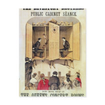 Poster advertising a psychic performance postcards