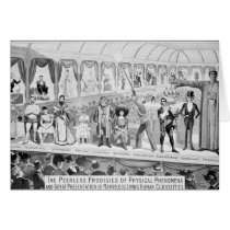 Poster advertising, 'The Barnum and Bailey Card